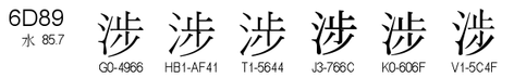 U+6D89